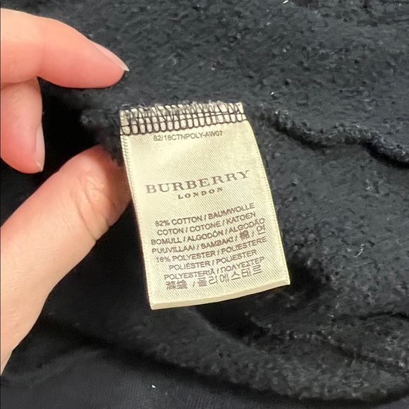 Burberry Navy Zip-Up Hooded Sweatshirt - Picture 7 of 9